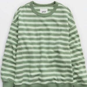 AE Striped Over Sized Sweatshirt